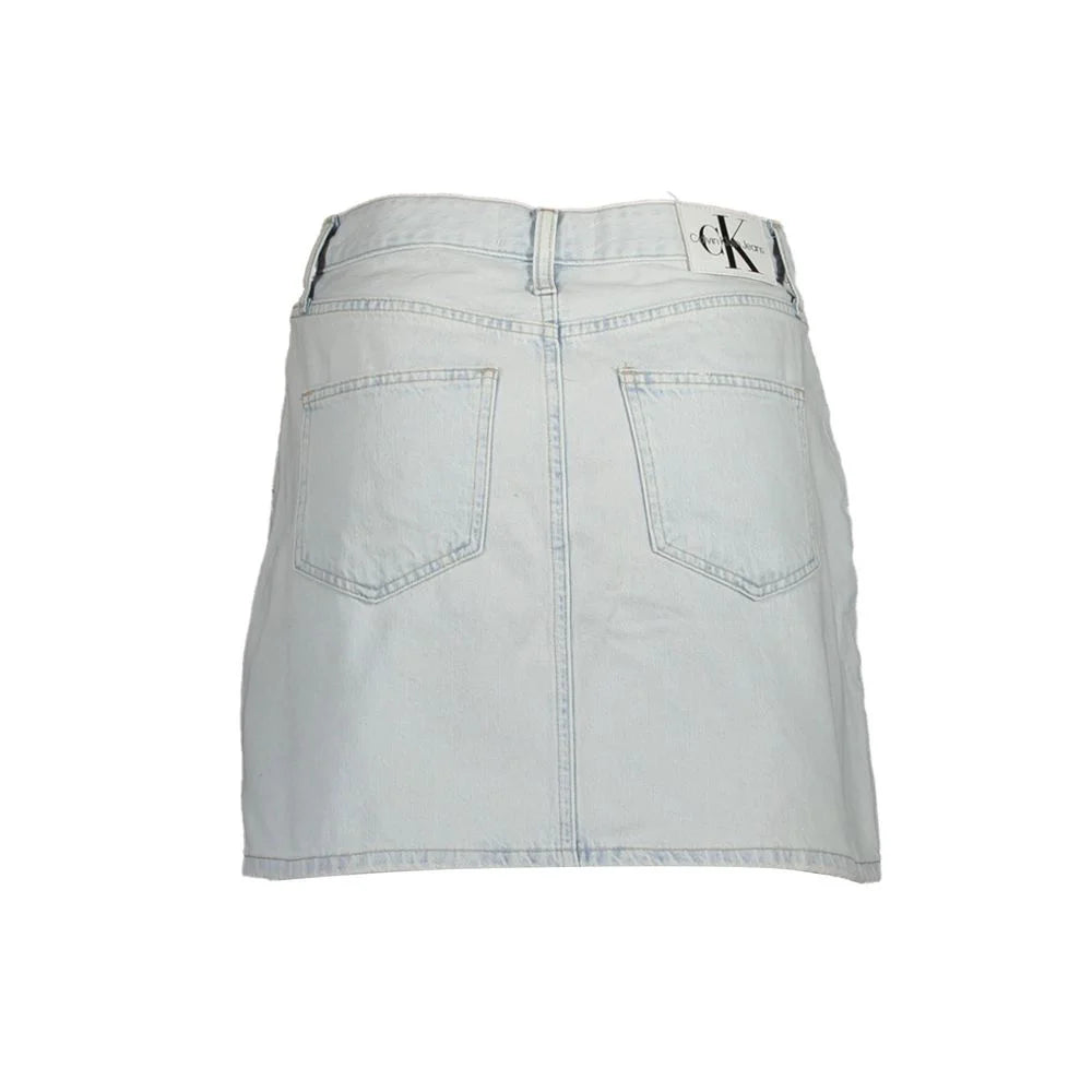 Calvin Klein Light Blue Cotton Women Skirt - W25 - Skirts
