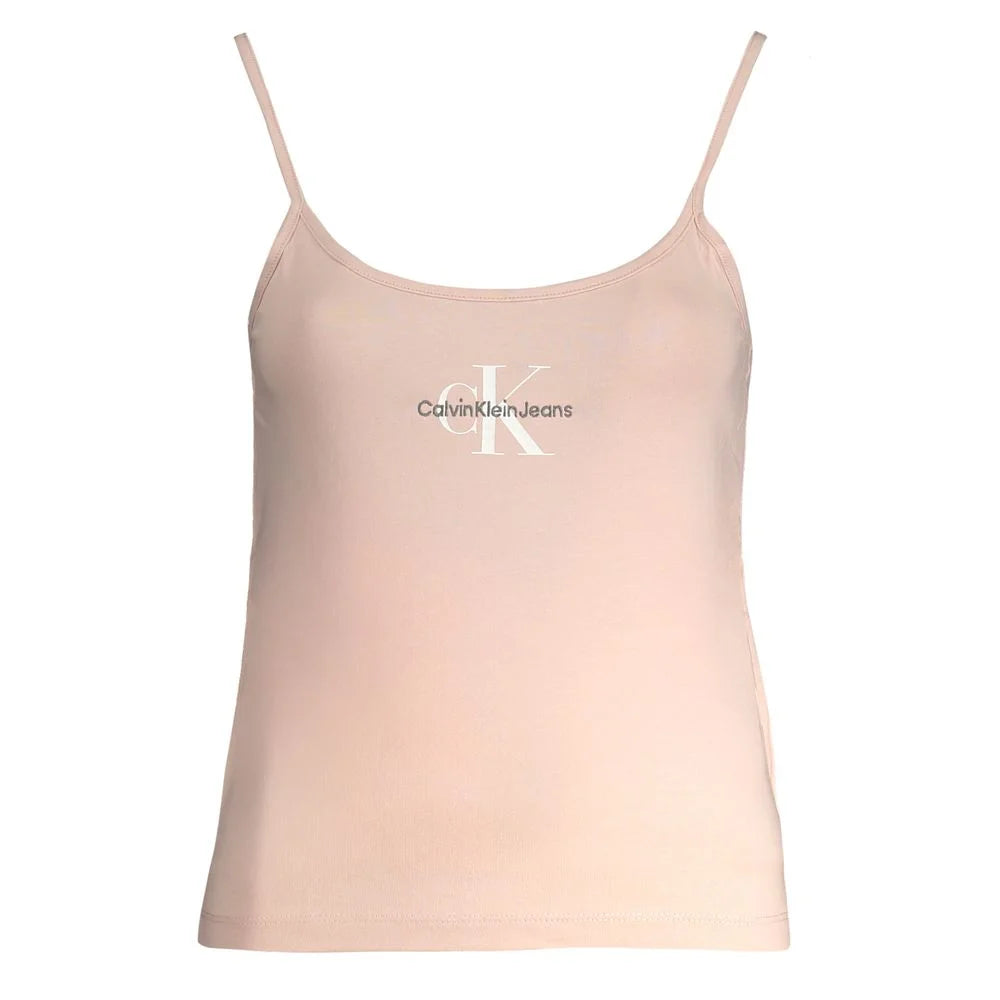 Calvin Klein Pink Cotton Tank Top - Tank Tops