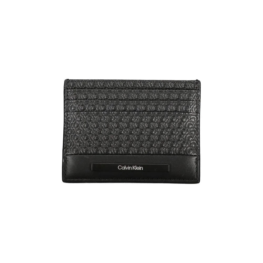 Calvin Klein Sleek Black Contrast Card Holder - Card Cases