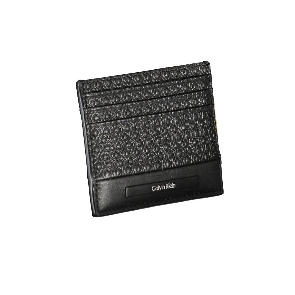 Calvin Klein Sleek Black Contrast Card Holder - Card Cases