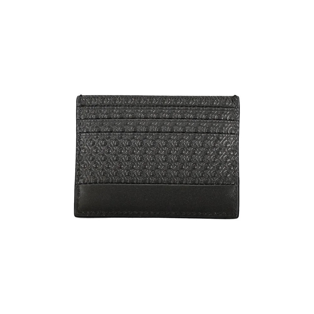 Calvin Klein Sleek Black Contrast Card Holder - Card Cases