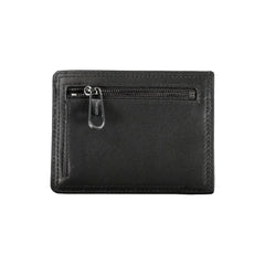 Calvin Klein Sleek Black Leather Coin Purse with Card Holder - Wallets