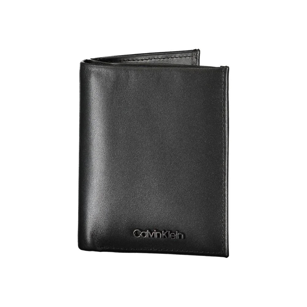 Calvin Klein Sleek Black Leather RFID Wallet - Wallets