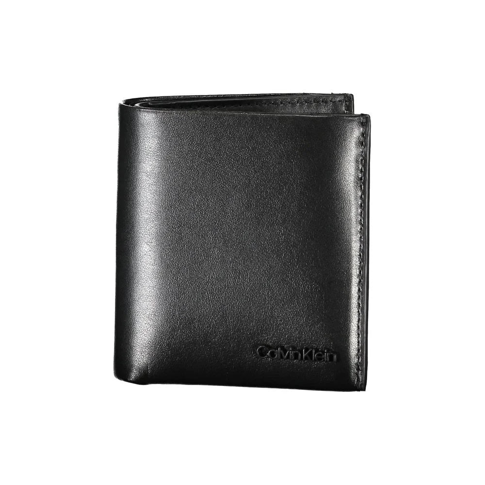 Calvin Klein Sleek Black Leather RFID Wallet - Wallets