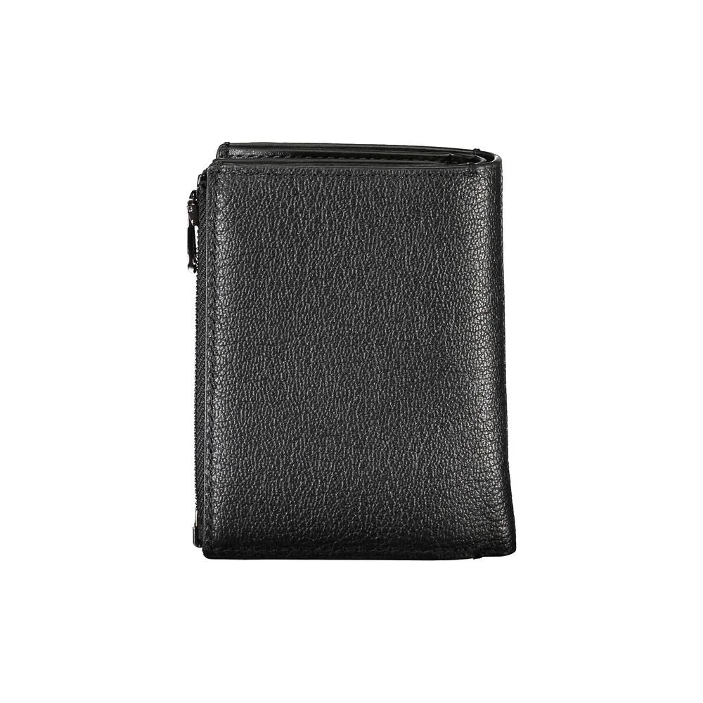 Calvin Klein Sleek Black Leather Wallet with Coin Purse - Wallets