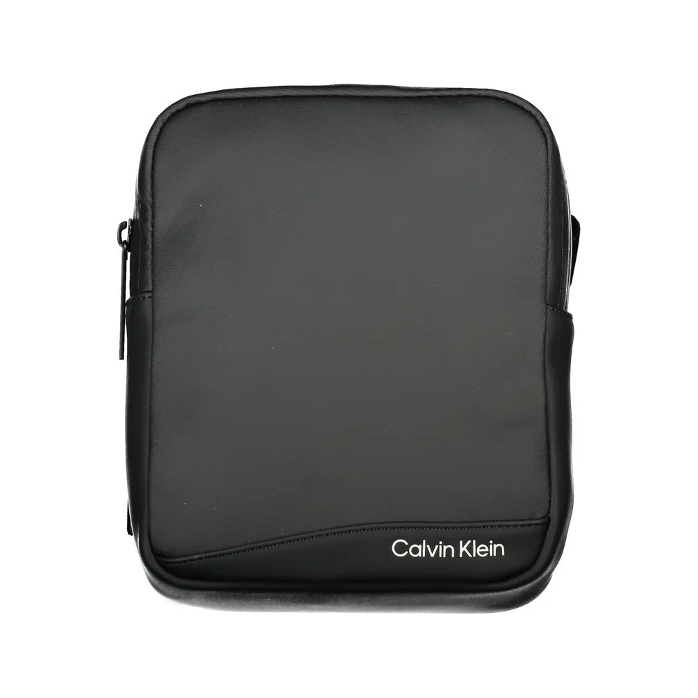 Calvin Klein Sleek Black Recycled Polyester Shoulder Bag - Shoulder Bags