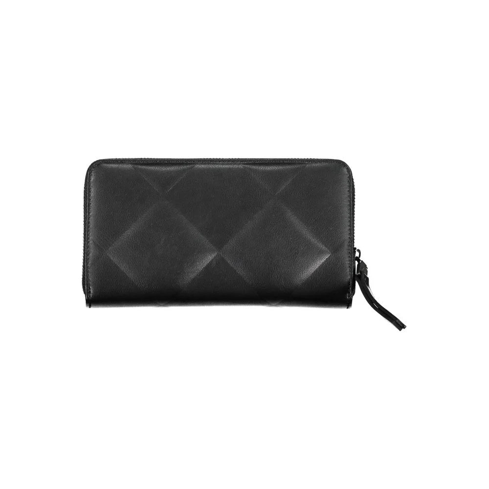 Calvin Klein Sleek Black RFID Blocking Wallet with Logo - Wallets