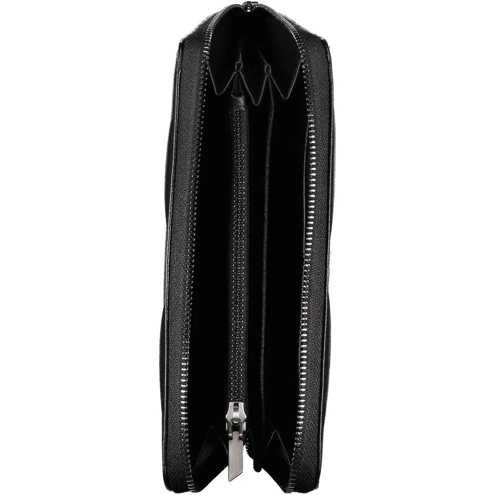 Calvin Klein Sleek Black RFID Blocking Wallet with Logo - Wallets