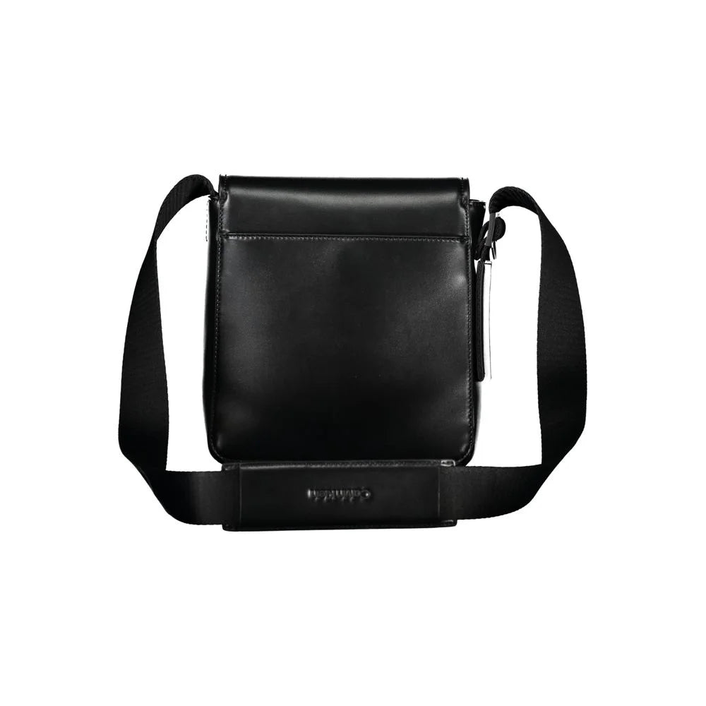 Calvin Klein Sleek Black Shoulder Bag with Logo Detail - Cross Body Bags