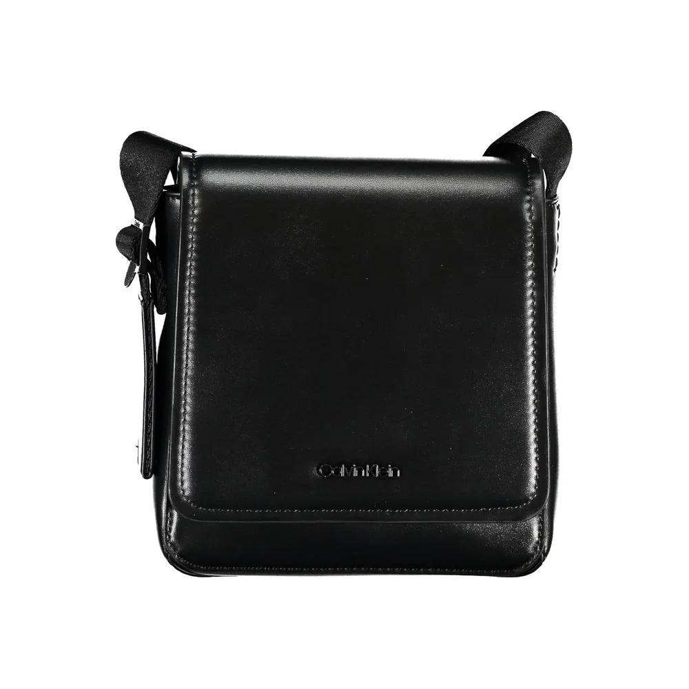 Calvin Klein Sleek Black Shoulder Bag with Logo Detail - Cross Body Bags