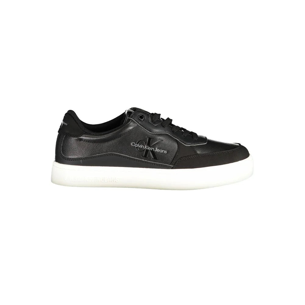 Calvin Klein Sleek Black Sports Sneakers with Contrast Details - Sneakers