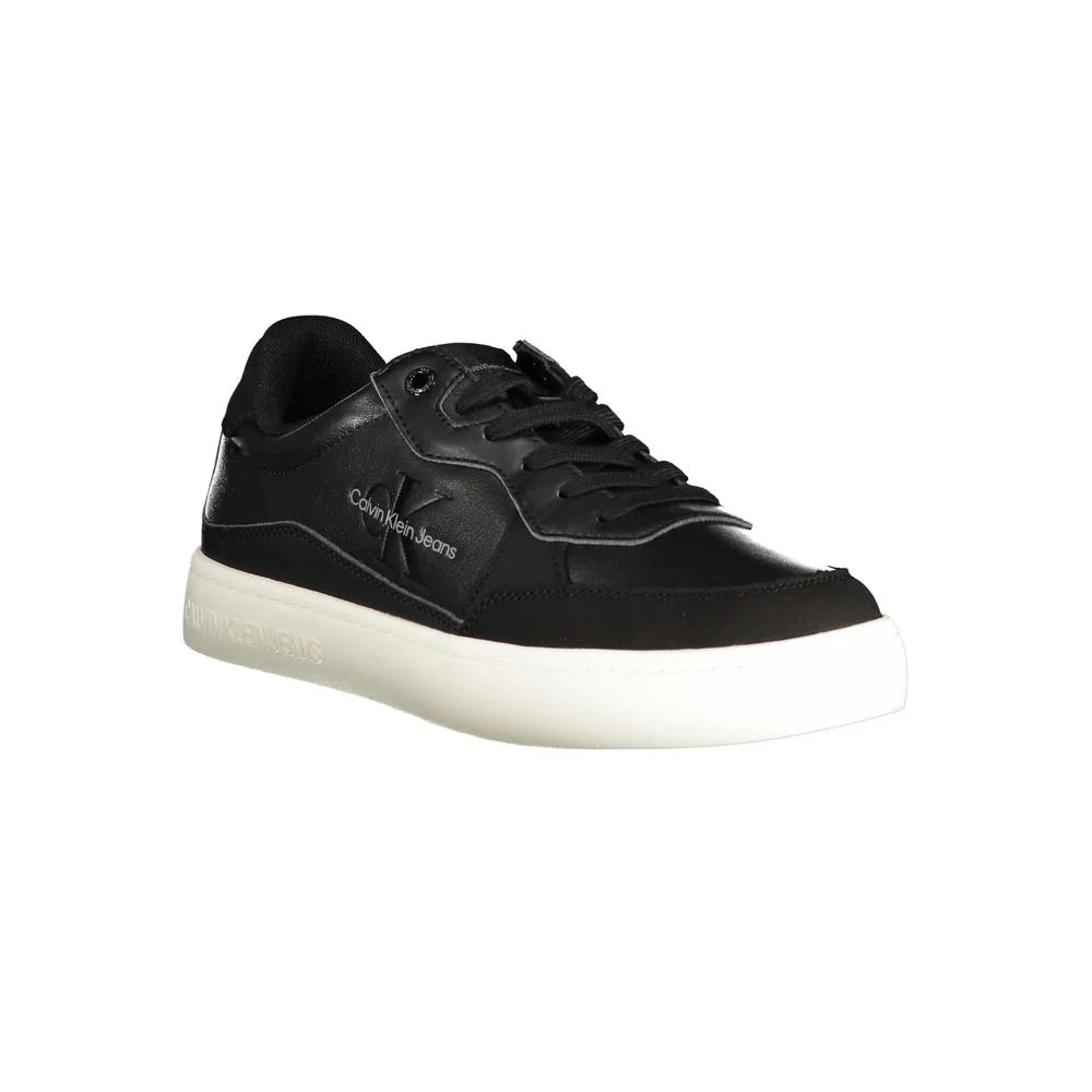 Calvin Klein Sleek Black Sports Sneakers with Contrast Details - Sneakers