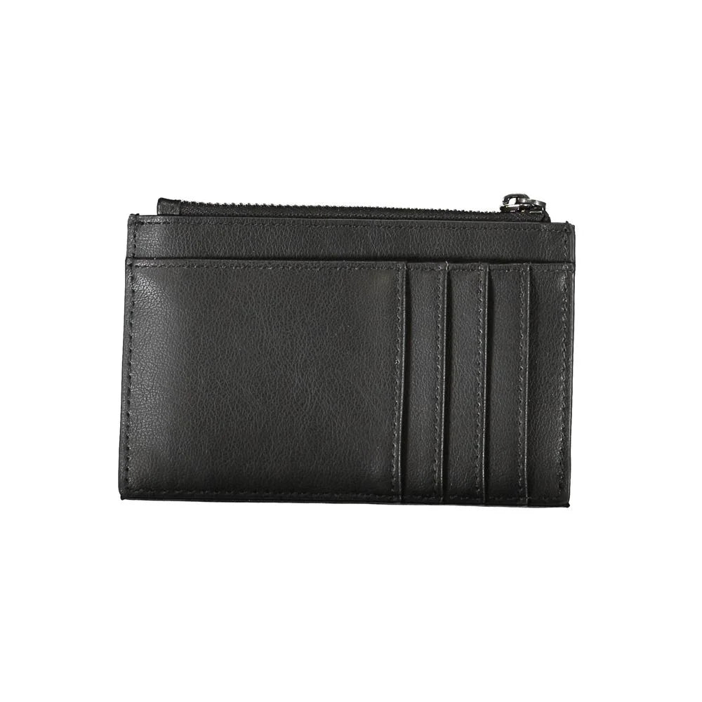 Calvin Klein Sleek Black Zip Wallet with Contrast Detailing - Wallets