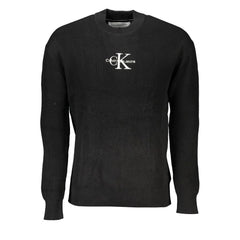 Calvin Klein Sleek Cotton Crew Neck Sweater with Contrast Details - XL