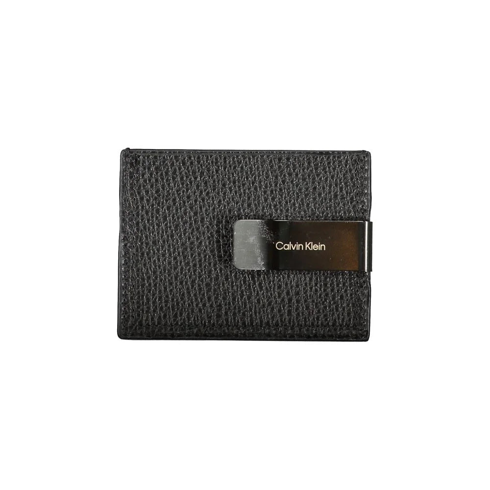 Calvin Klein Sleek Leather Card Holder with Money Clip - Card Cases