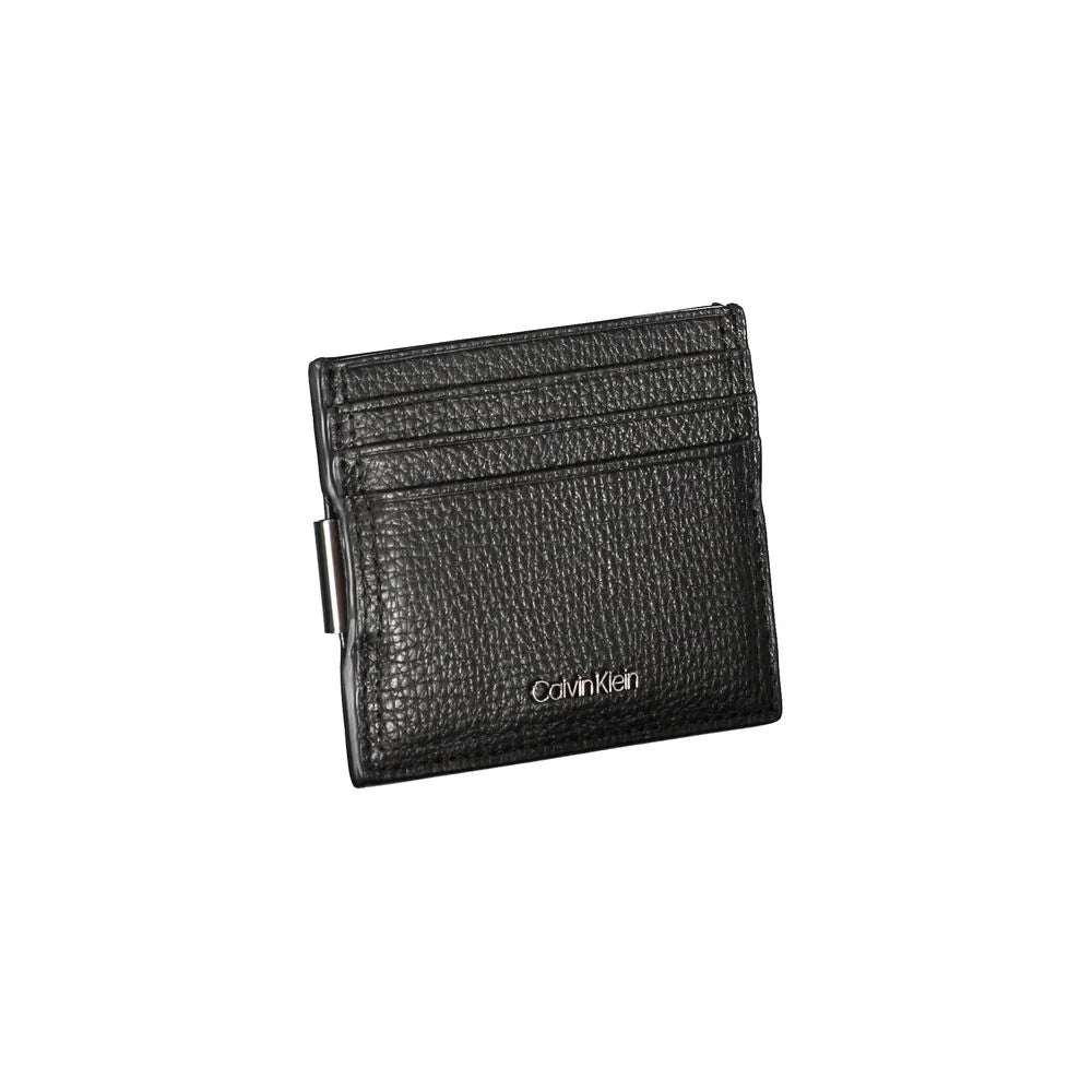 Calvin Klein Sleek Leather Card Holder with Money Clip - Card Cases