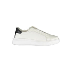 Calvin Klein Sleek White Sneakers with Contrast Accents - Sneakers