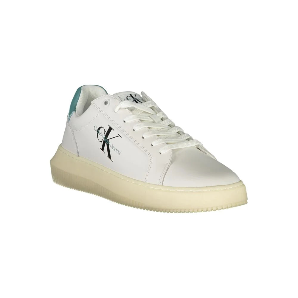 Calvin Klein Sleek White Sneakers with Eco-Conscious Design - Sneakers