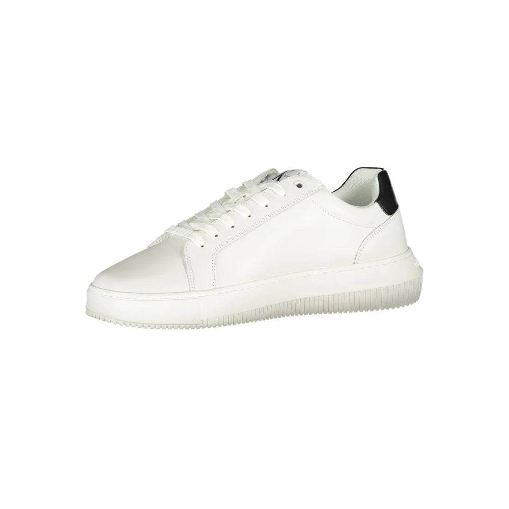 Calvin Klein Sophisticated White Lace-Up Sneakers - Sneakers