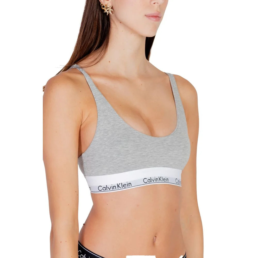 Calvin Klein Underwear Gray Cotton Bra - IT38|XS