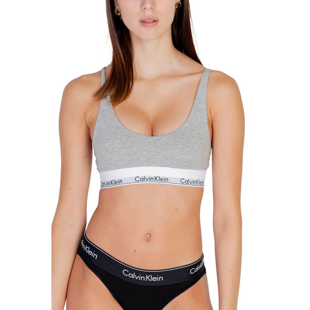 Calvin Klein Underwear Gray Cotton Bra - IT38|XS