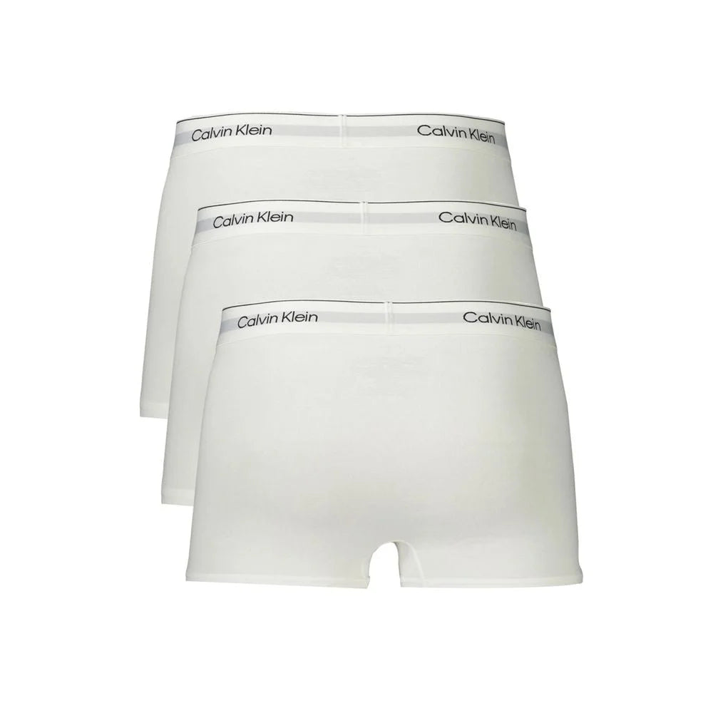 Calvin Klein White Cotton Men Boxer - S - Boxer Briefs