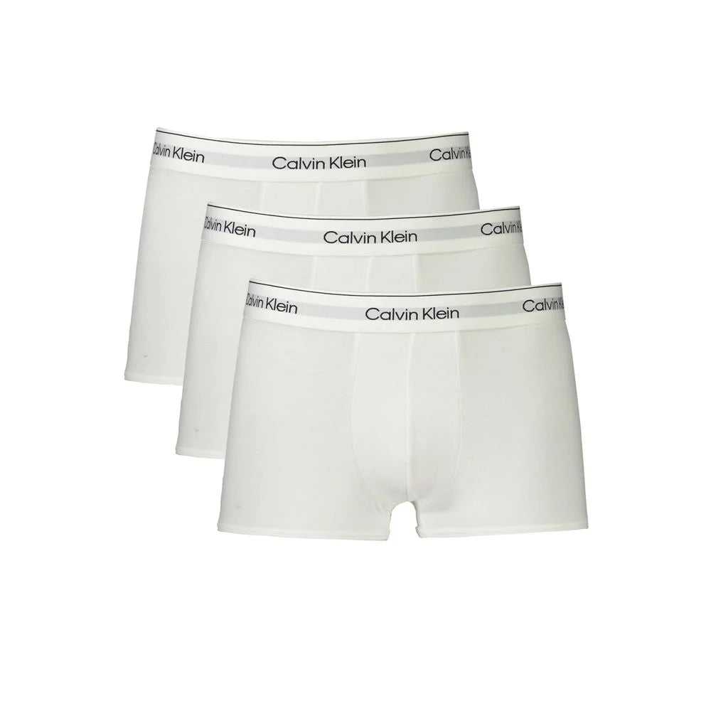 Calvin Klein White Cotton Men Boxer Short - XXL