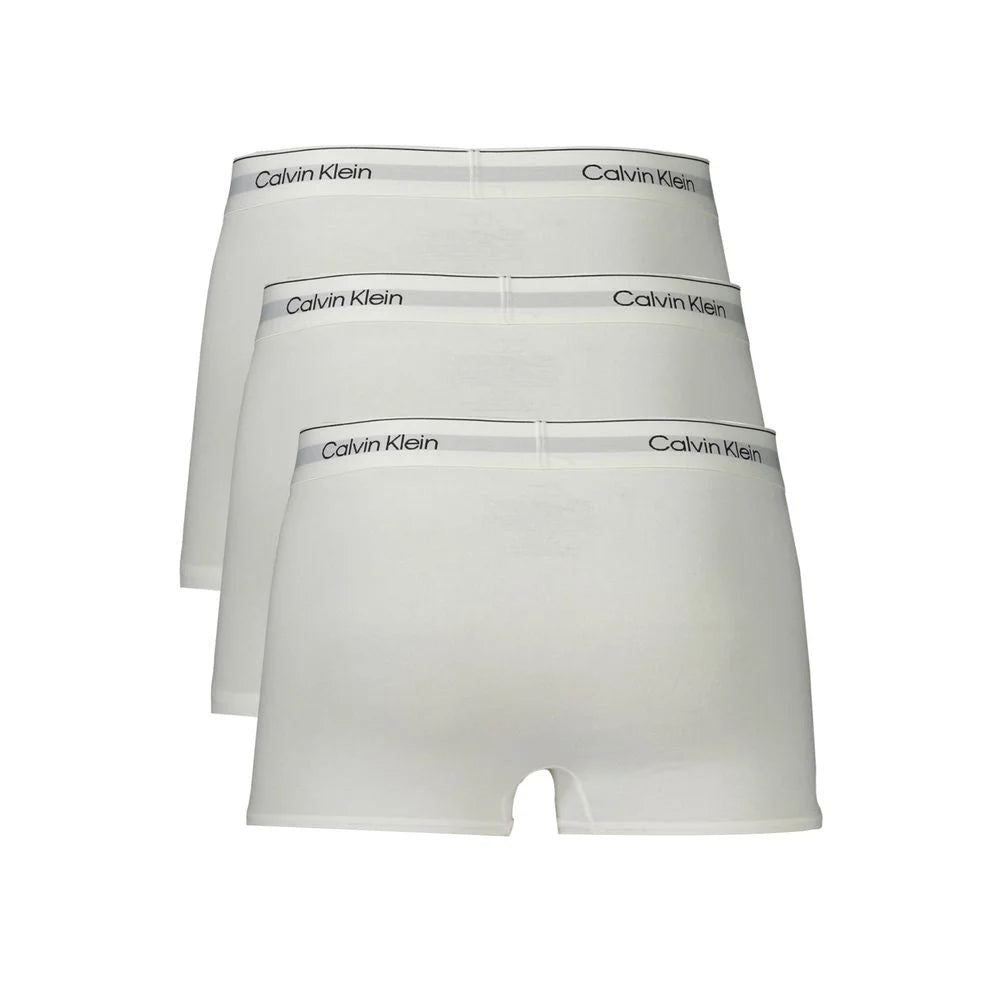 Calvin Klein White Cotton Men Boxer Short - XXL - Boxer Shorts