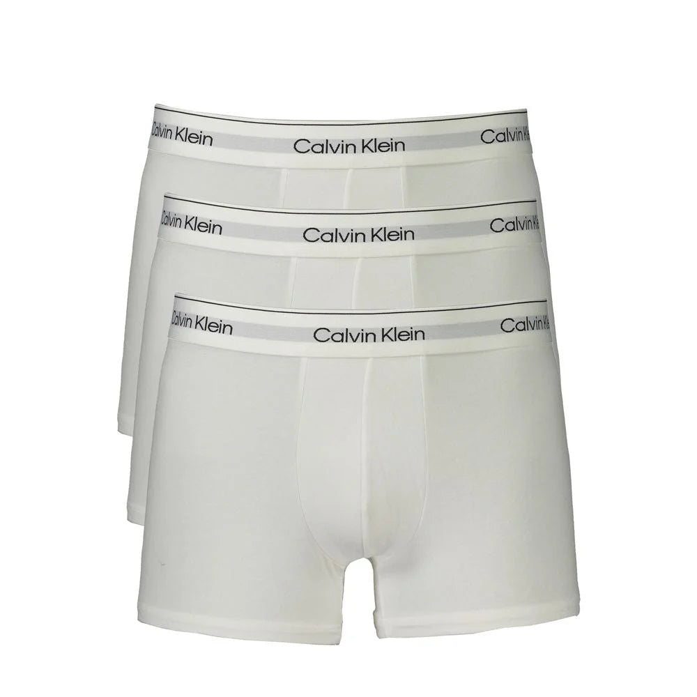 Calvin Klein White Cotton Men Boxer - XXL - Boxer Shorts