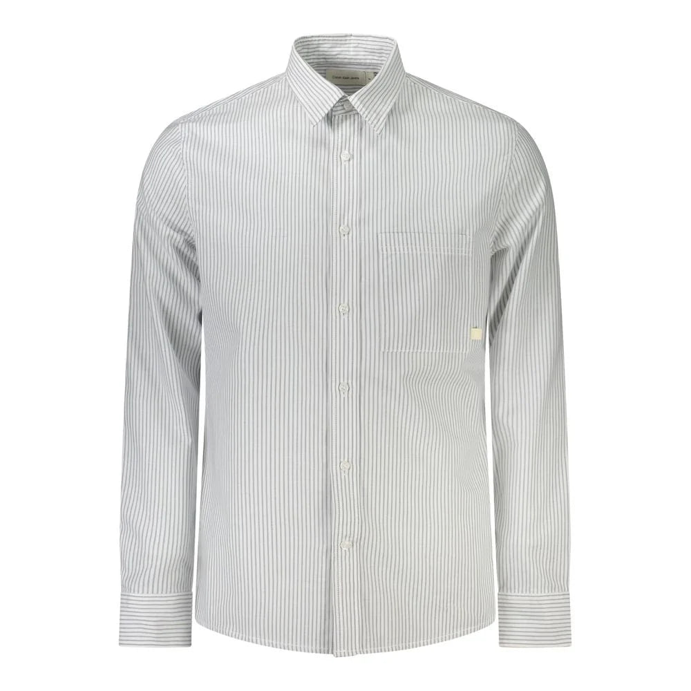 Calvin Klein White Cotton Men Shirt - Shirts