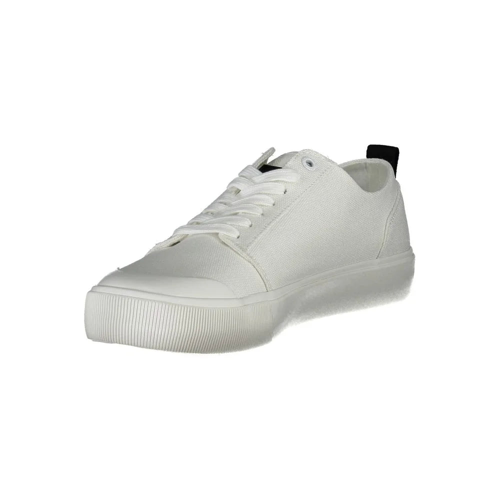 Calvin Klein White Cotton Men Sneaker - Sneakers