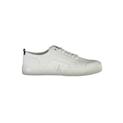 Calvin Klein White Cotton Men Sneaker - Sneakers