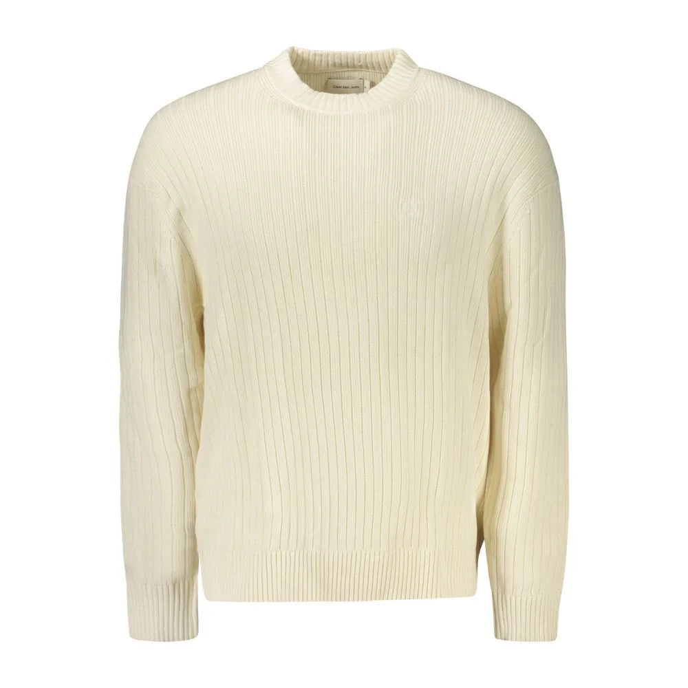 Calvin Klein White Cotton Men Sweater - S