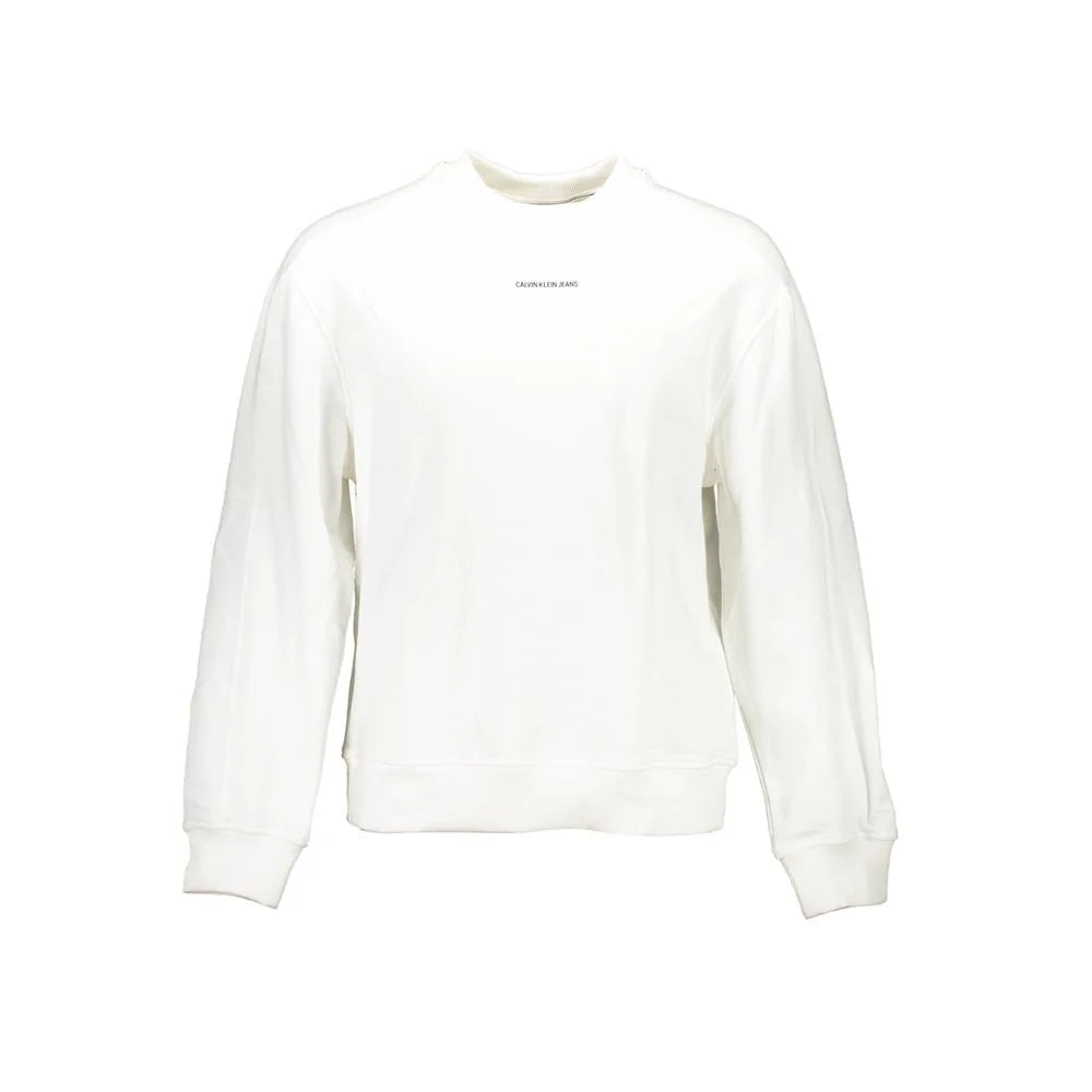 Calvin Klein White Cotton Men Sweater - Sweatshirts