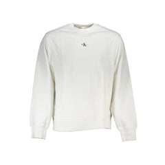 Calvin Klein White Cotton Men Sweater - Sweatshirts