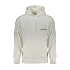 Calvin Klein White Cotton Men Sweater with Hood - Hoodies