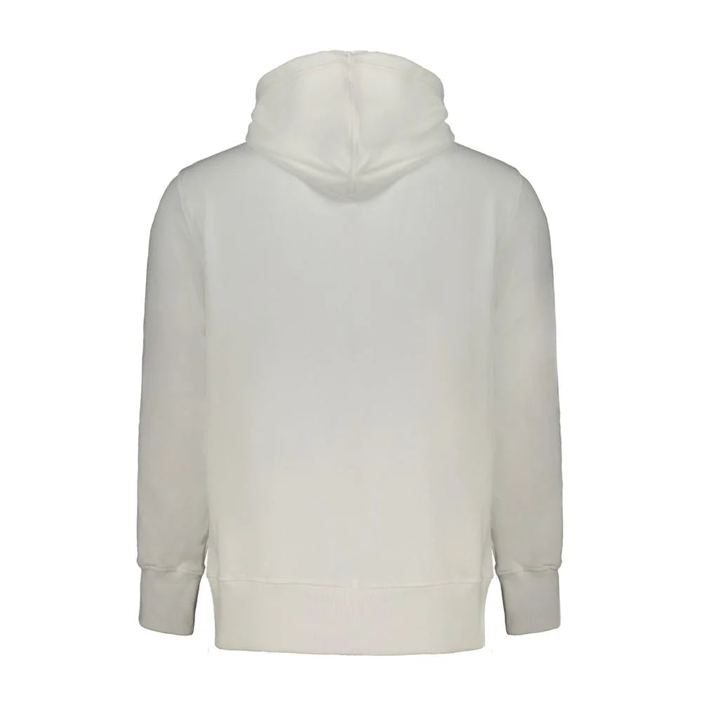 Calvin Klein White Cotton Men Sweater with Hood - Hoodies