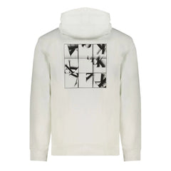 Calvin Klein White Cotton Men Sweater with Hood - Hoodies