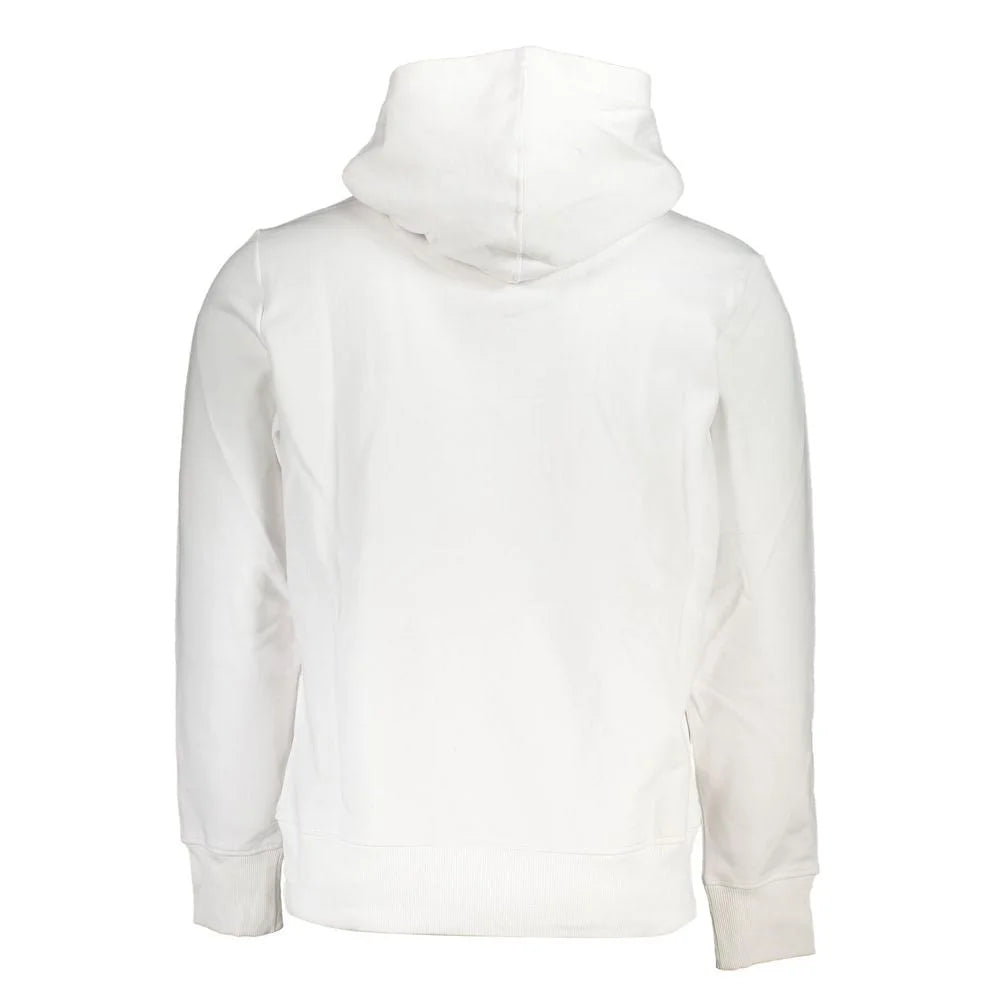 Calvin Klein White Cotton Men Sweater with Hood - XXL - Hoodies