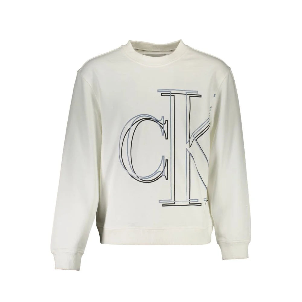 Calvin Klein White Cotton Men Sweater - XXL - Sweatshirts