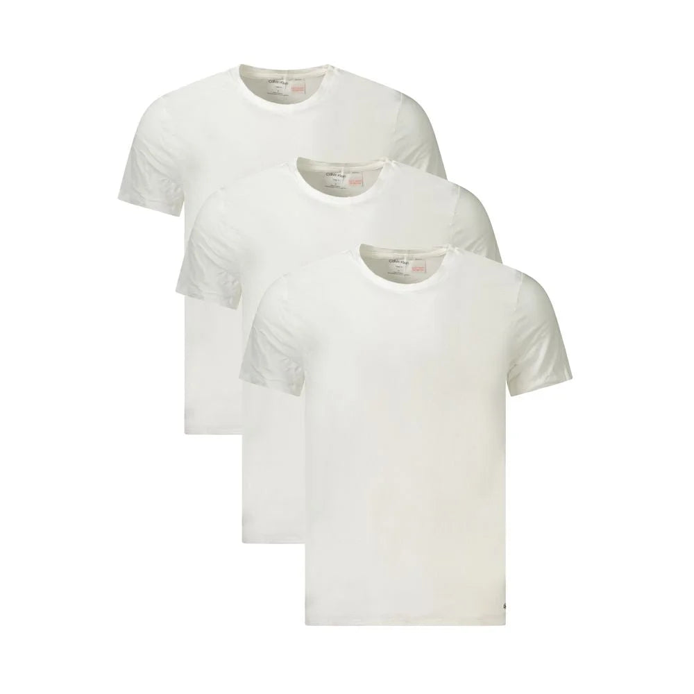 Calvin Klein White Cotton Men T-Shirt - T-Shirts