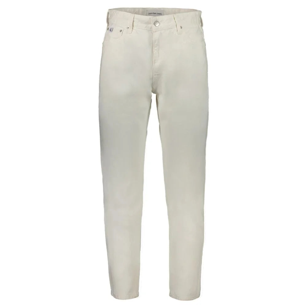 Calvin Klein White Cotton Men’s Jeans