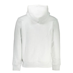 Calvin Klein White Cotton Men’s Sweater with Hood - Hoodies