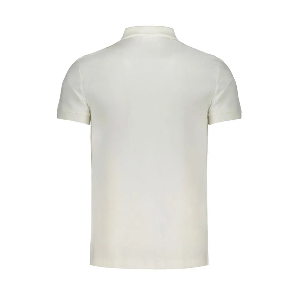 Calvin Klein White Cotton Polo Shirt - Polos