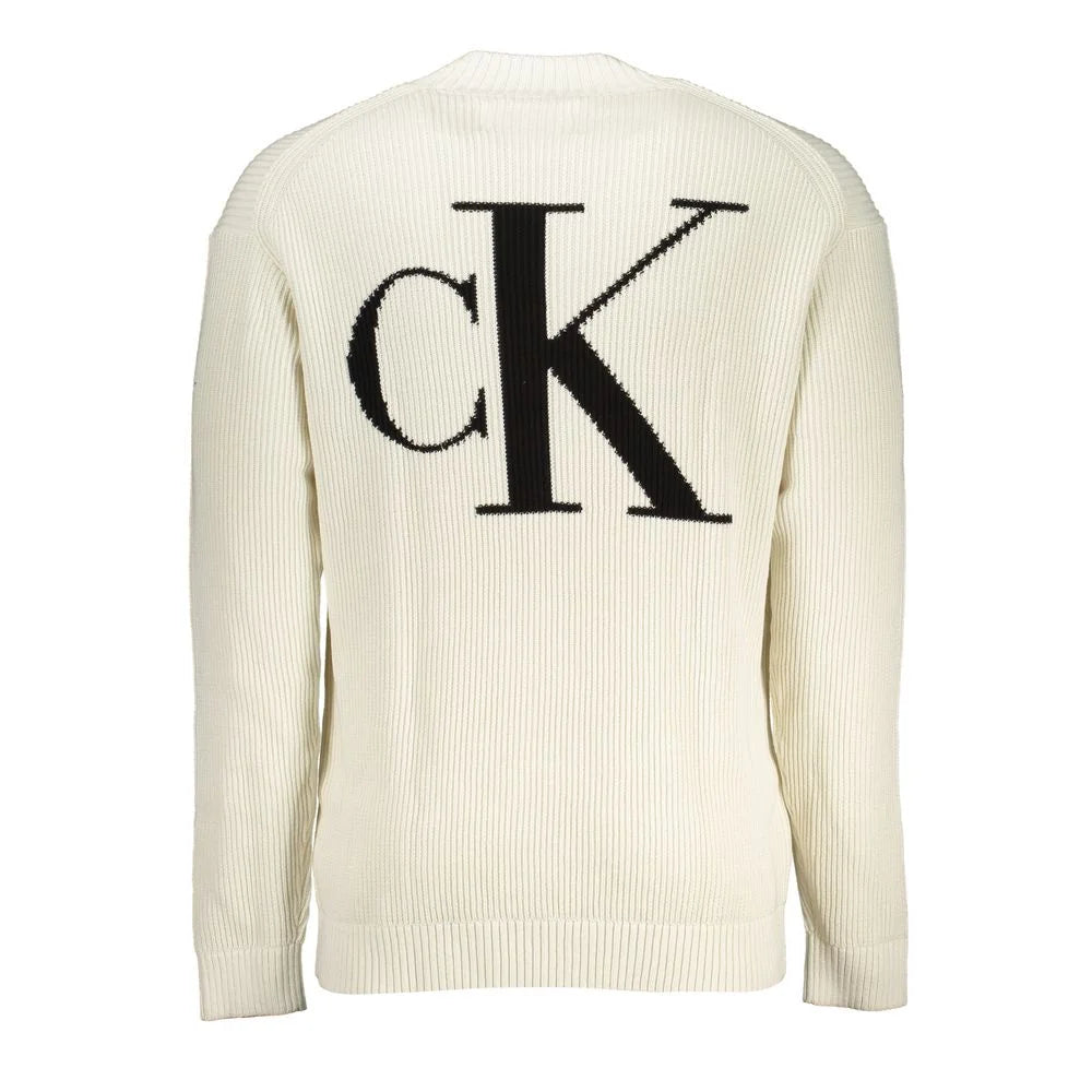 Calvin Klein White Cotton Sweater - M - Sweaters