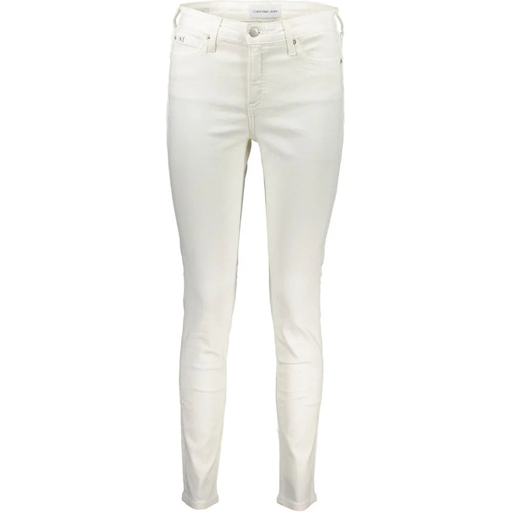 Calvin Klein White Cotton Women Jeans - Jeans