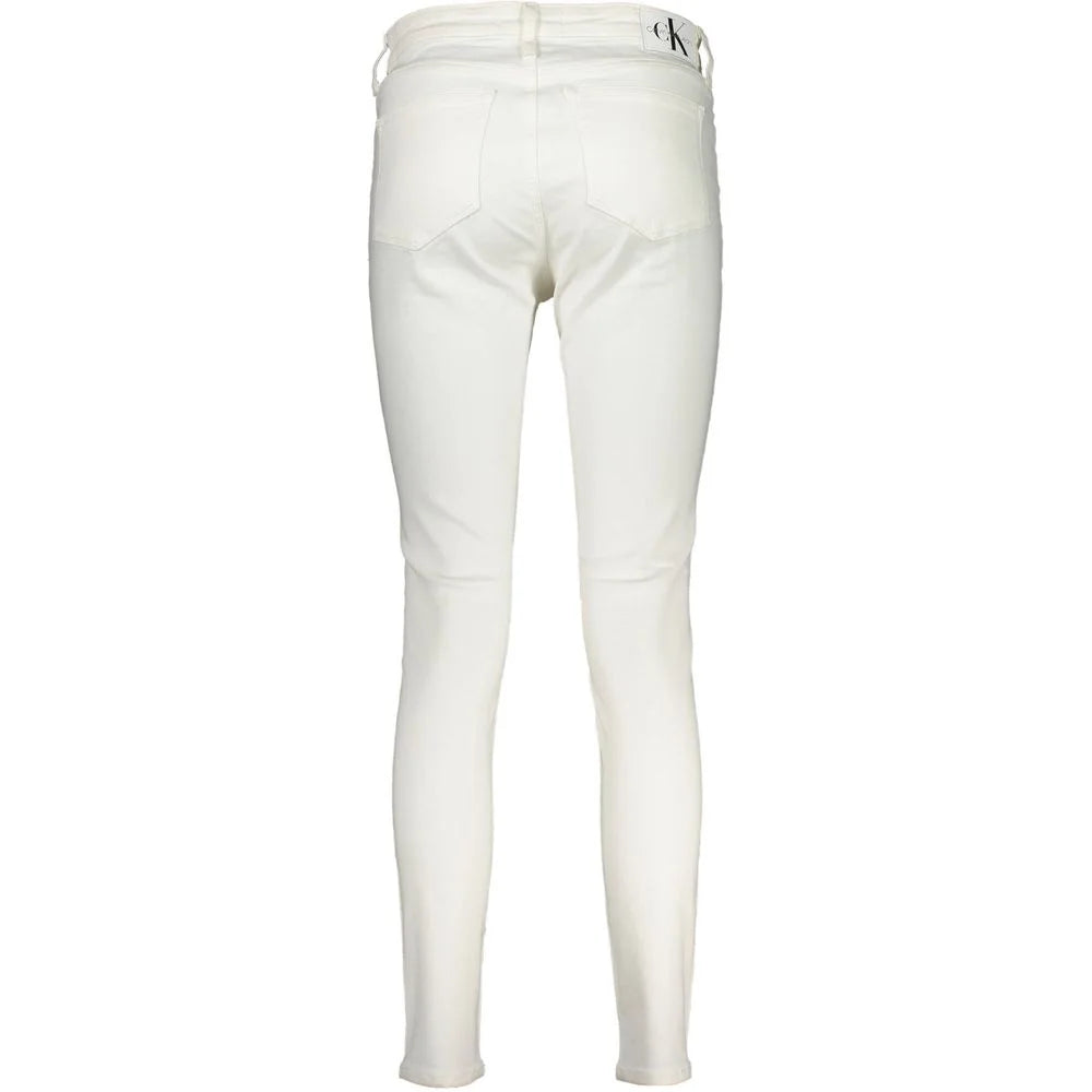 Calvin Klein White Cotton Women Jeans - Jeans