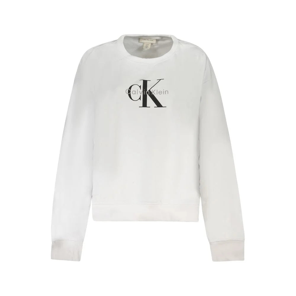 Calvin Klein White Cotton Women Sweater - Sweatshirts