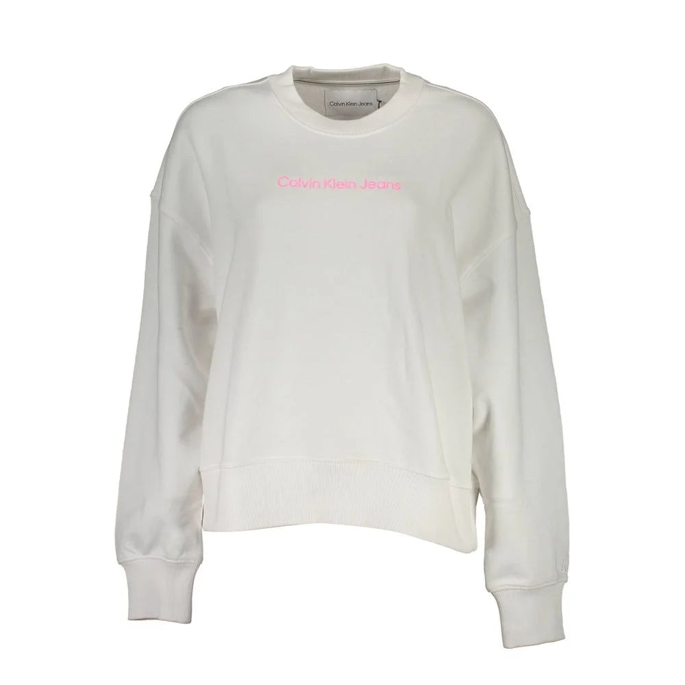 Calvin Klein White Cotton Women Sweater - XL - Sweatshirts