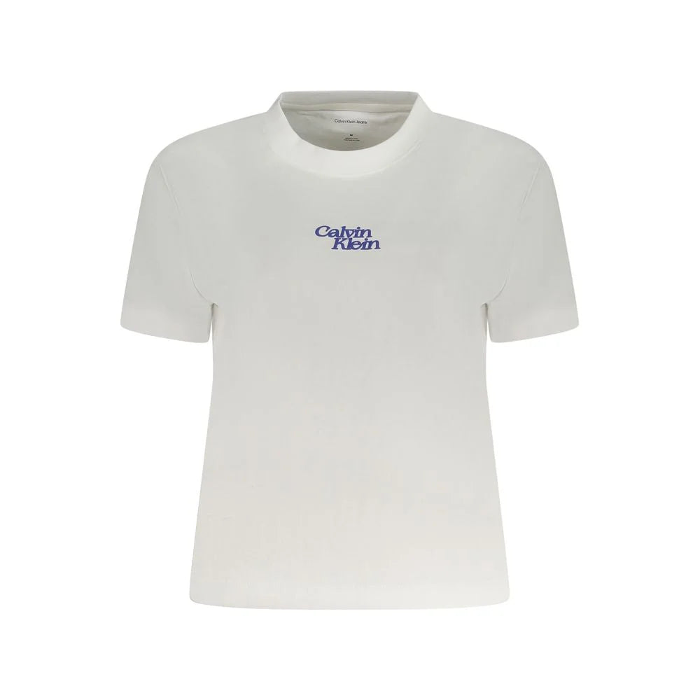 Calvin Klein White Cotton Women T-Shirt - L - T-Shirts